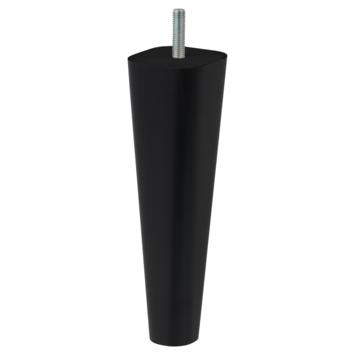 Duraline meubelpoot vierkant/rond zwart 18 cm