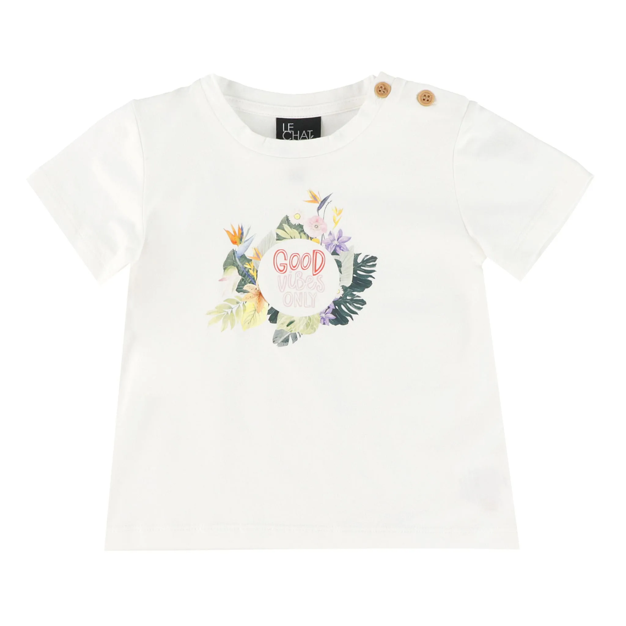Chat Botté T-shirt Good Vibes Only 3-24mois