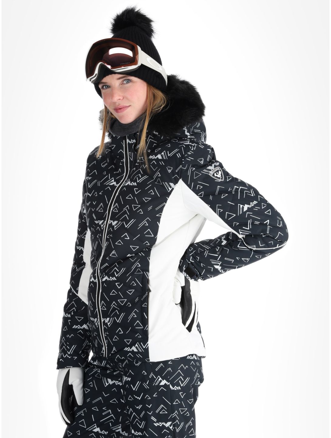 W Staci Print Puffy ski-jas dames