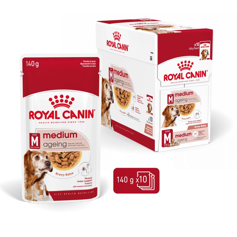 Royal Canin Medium Ageing sobre en salsa para perros