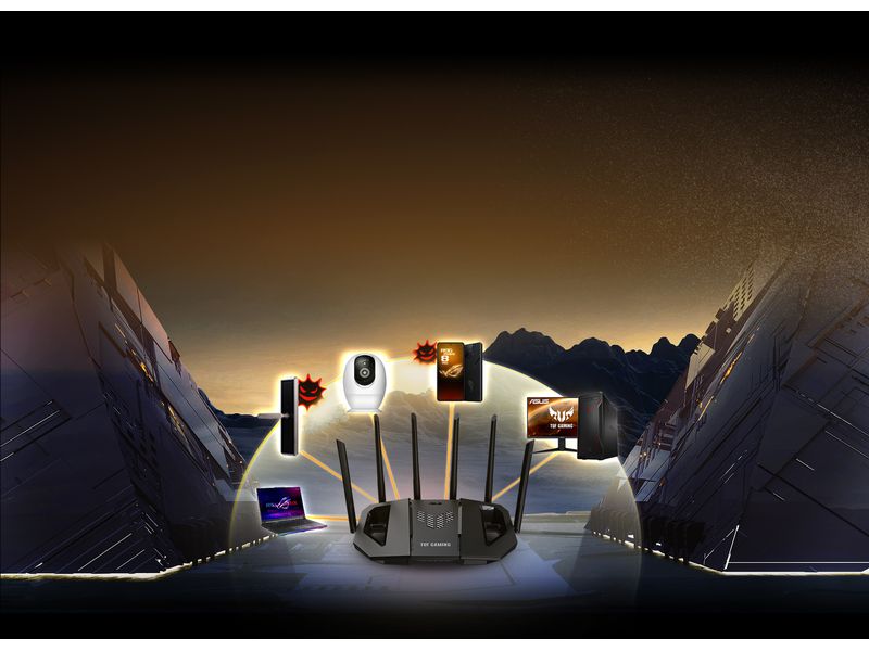 ASUS Dual-Band WiFi Router TUF Gaming BE6500 ASUS TUF Gaming BE6500 Dual Band WiFi 7 (802.11be) Extendable Gaming Router