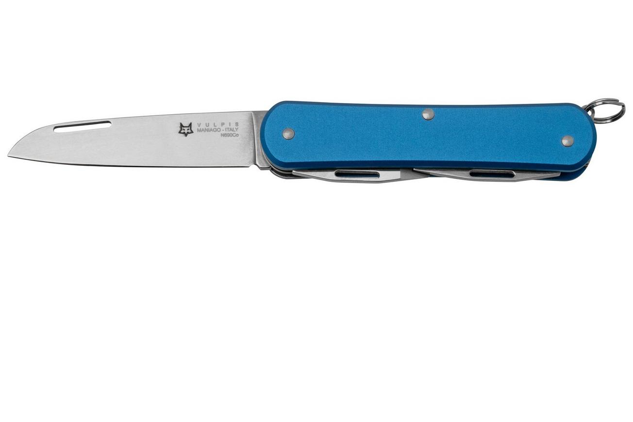 FOX Vulpis 3-Tools FX-VP130-3SB N690Co, Aluminium Sky Blue, Zwitsers zakmes