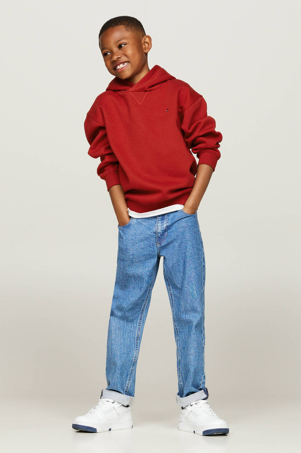 Tommy Hilfiger gemêleerde hoodie rood