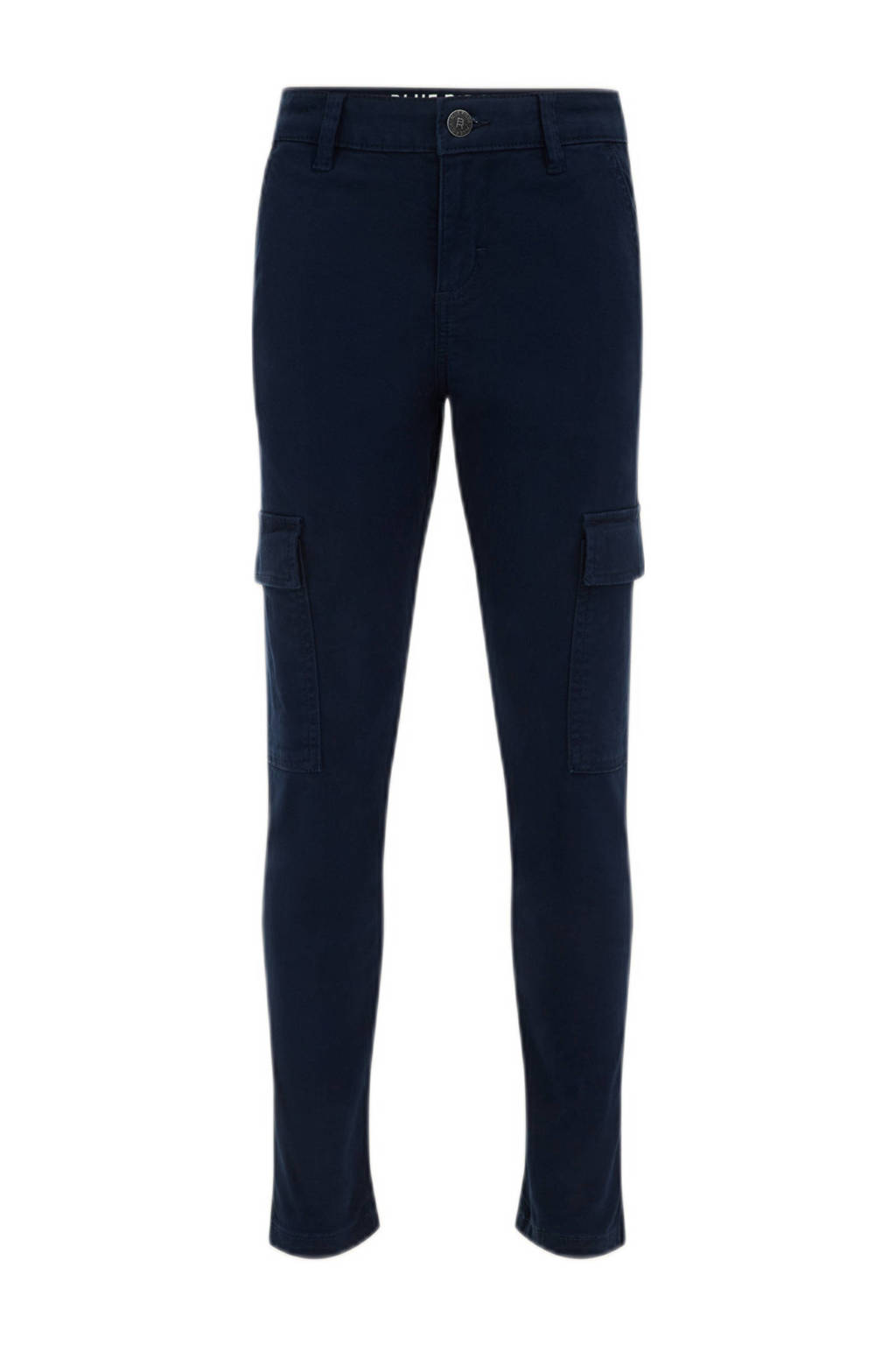 WE Fashion slim fit cargobroek royal navy