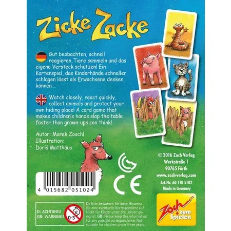 Zoch Kartenspiel Zicke Zacke