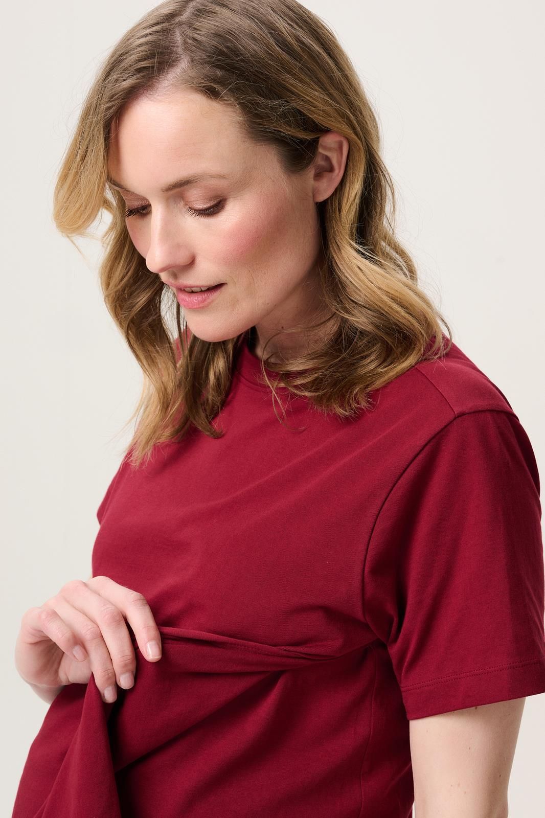 Noppies Maternity Voedings t-shirt Ifke - Tibetan Red