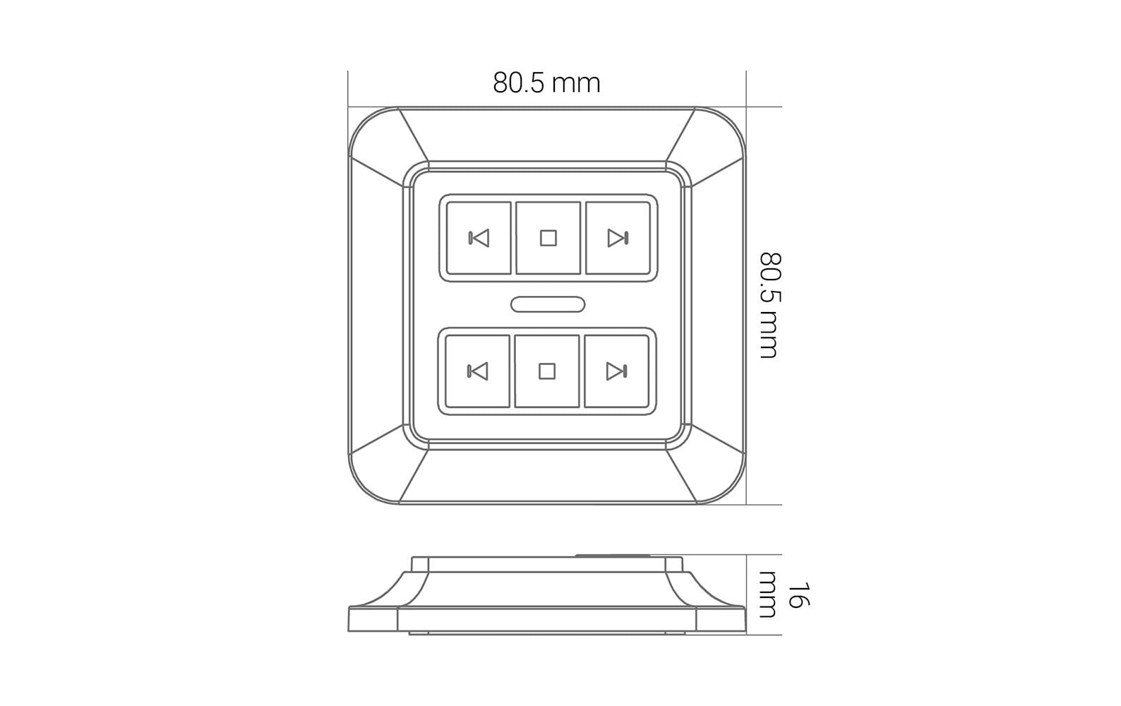 Smart Home Storen-Funktaster 2-KanalFunk-Handsender zur Steuerung von Rollläden und Markisten via KnockautX Plugin-Empfänger Multi STAK 3 / STAS 3