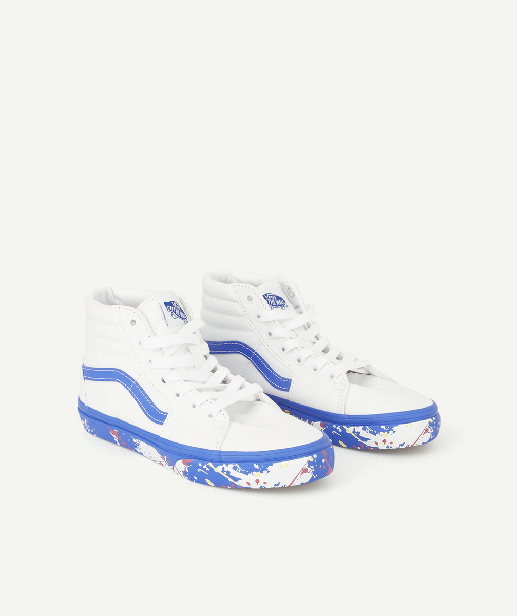 VANSBASKETS MONTANTES SK8-HI BLANCHES ET BLEUES