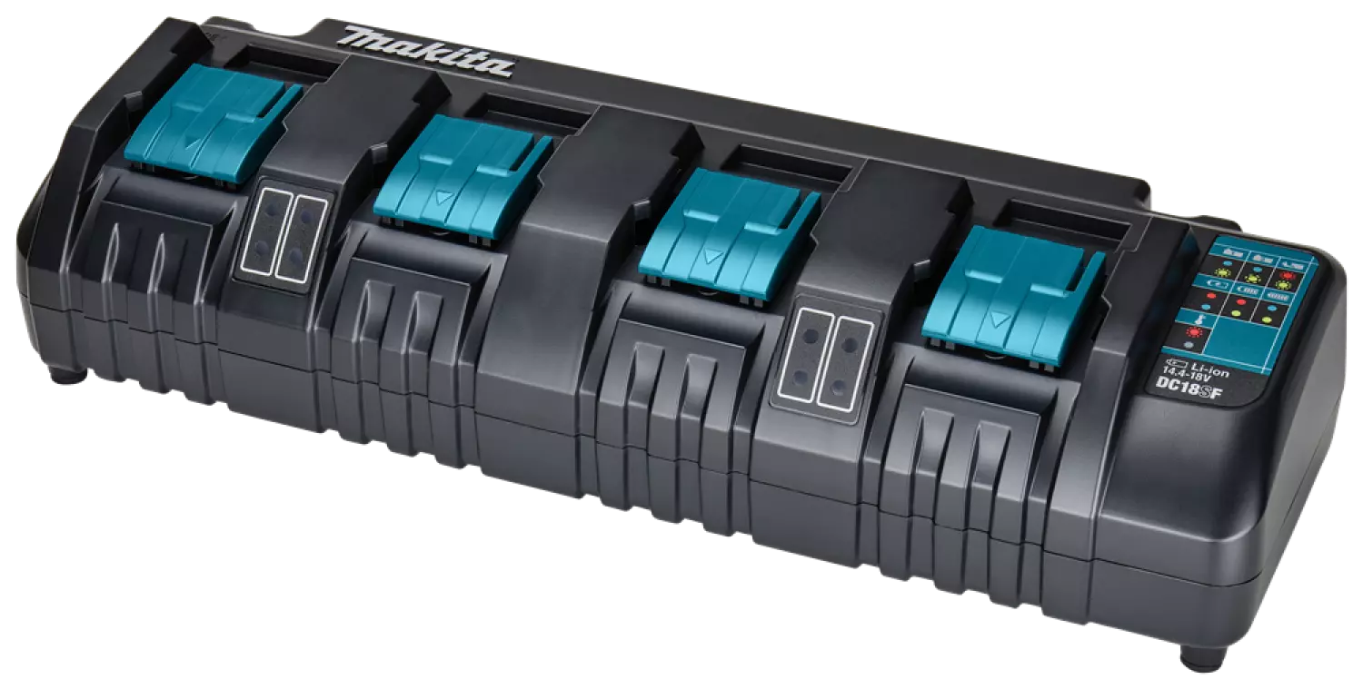 Makita DC18SF 14.4V - 18V Li-Ion Accu multilader - 4 accu's