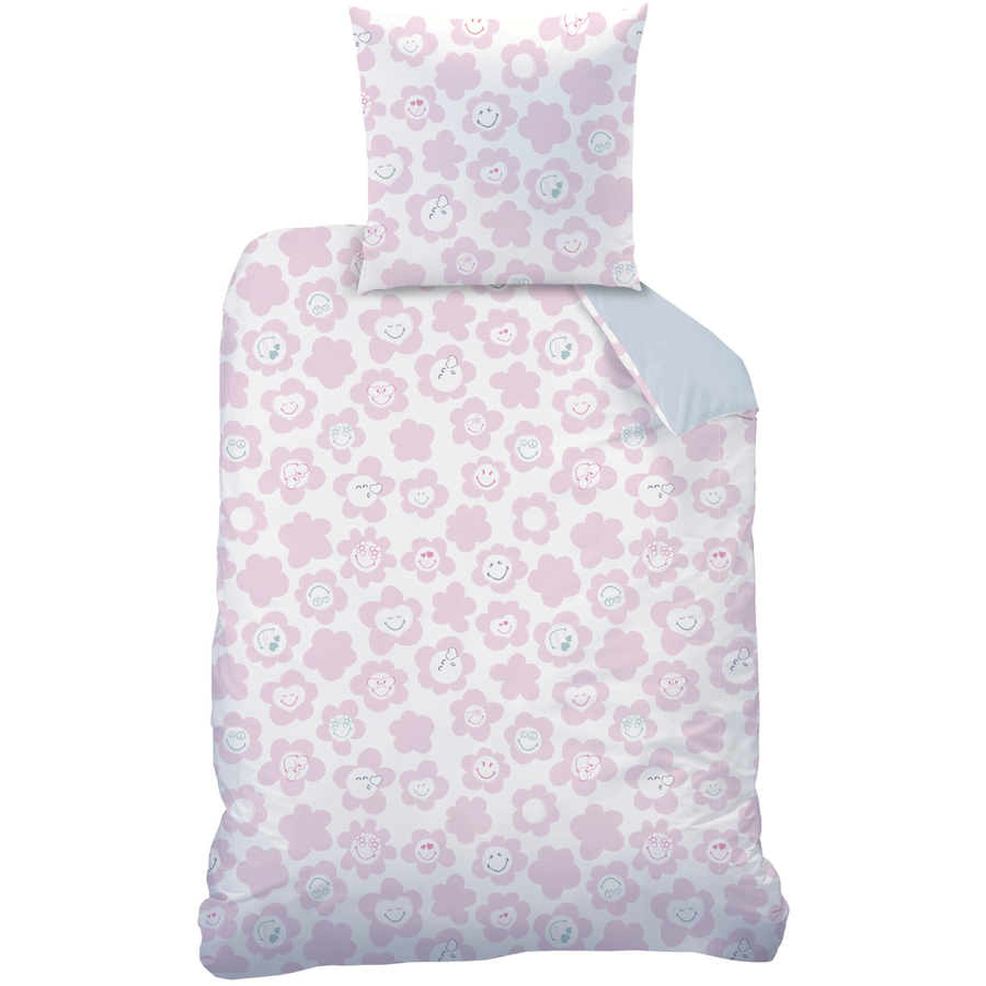 MTOnlinehandel Bettwäsche Kinder-Bettwäsche Smiley, Renforce, 80x80 + 135x200 Smiley World