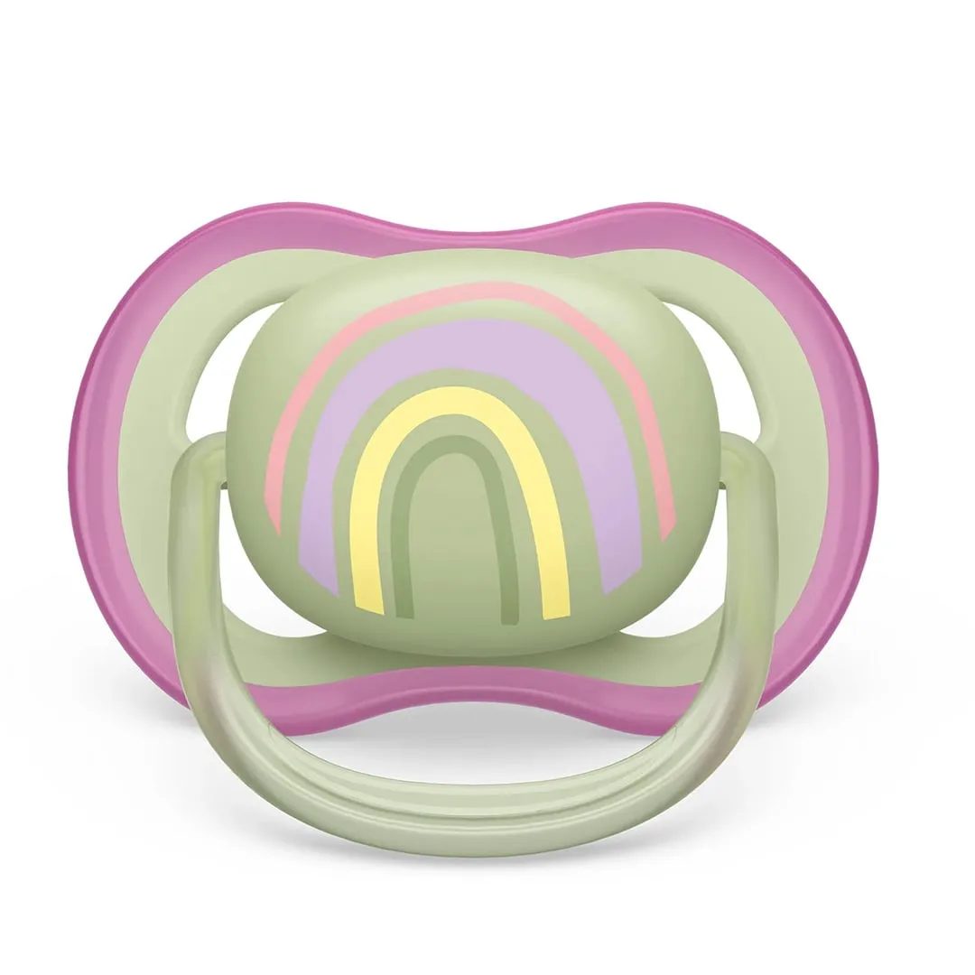 Philips Avent Suce Ultra Air 0-6 mois Lilas Soleil  Arc-en-ciel Vert (2)