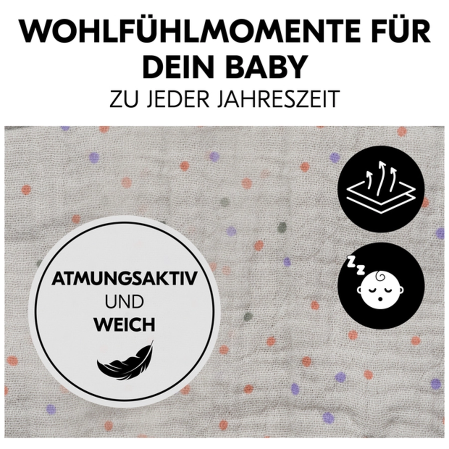 hauck Bezug für Babywippe Baby Bouncer Beige Dots