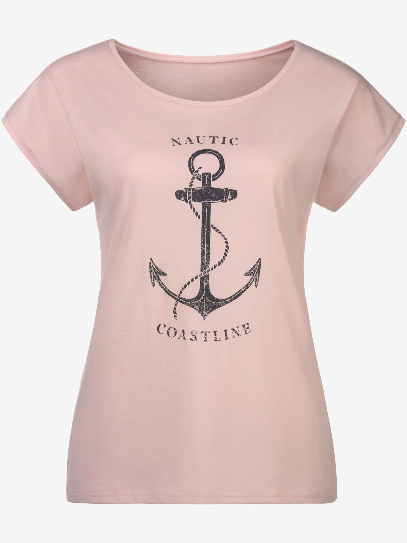 T-shirt manches à bords francs avec ourlet à revers