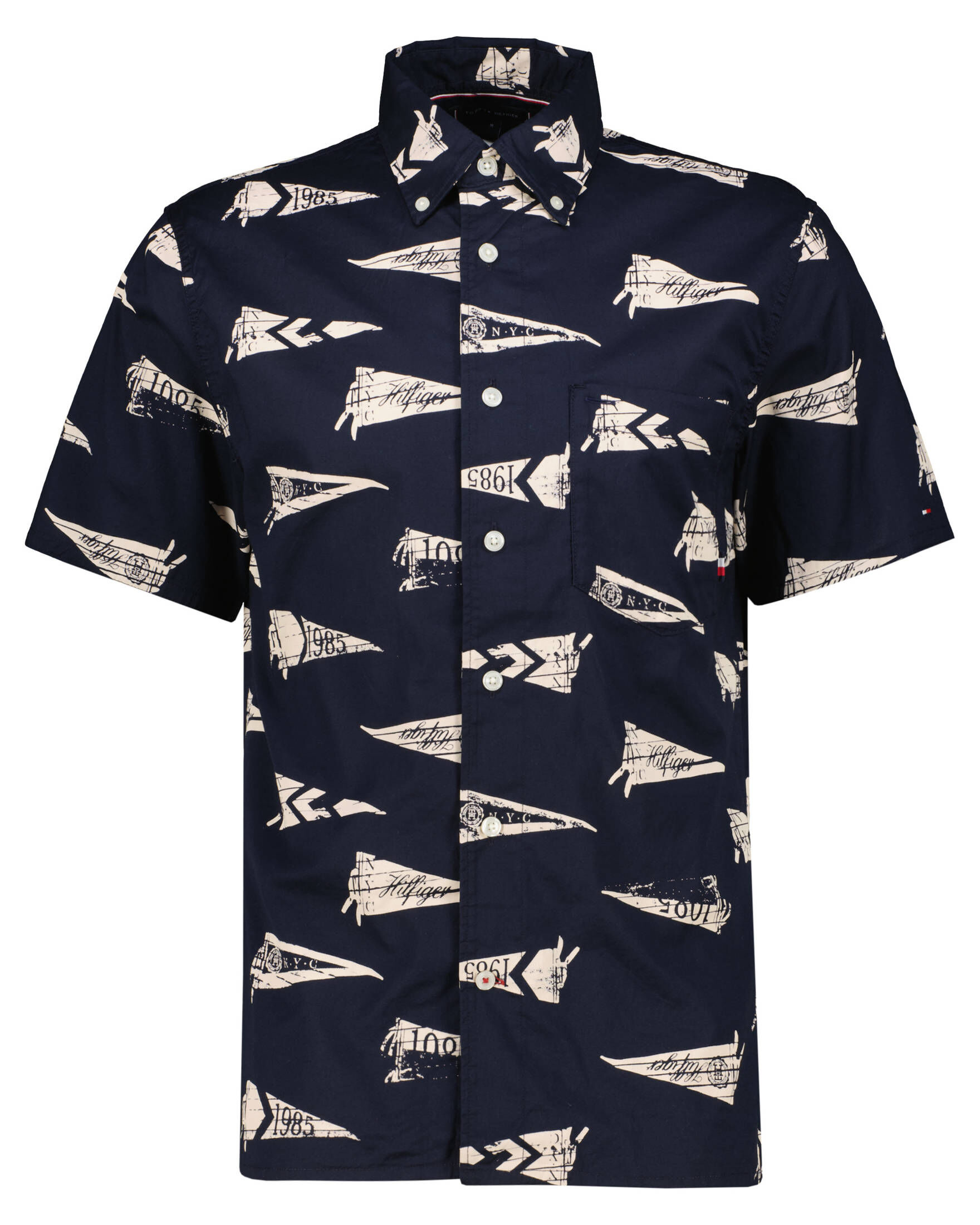 Tommy Hilfiger| Herren Hemd PENNANT PRINT Regular Fit Kurzarm