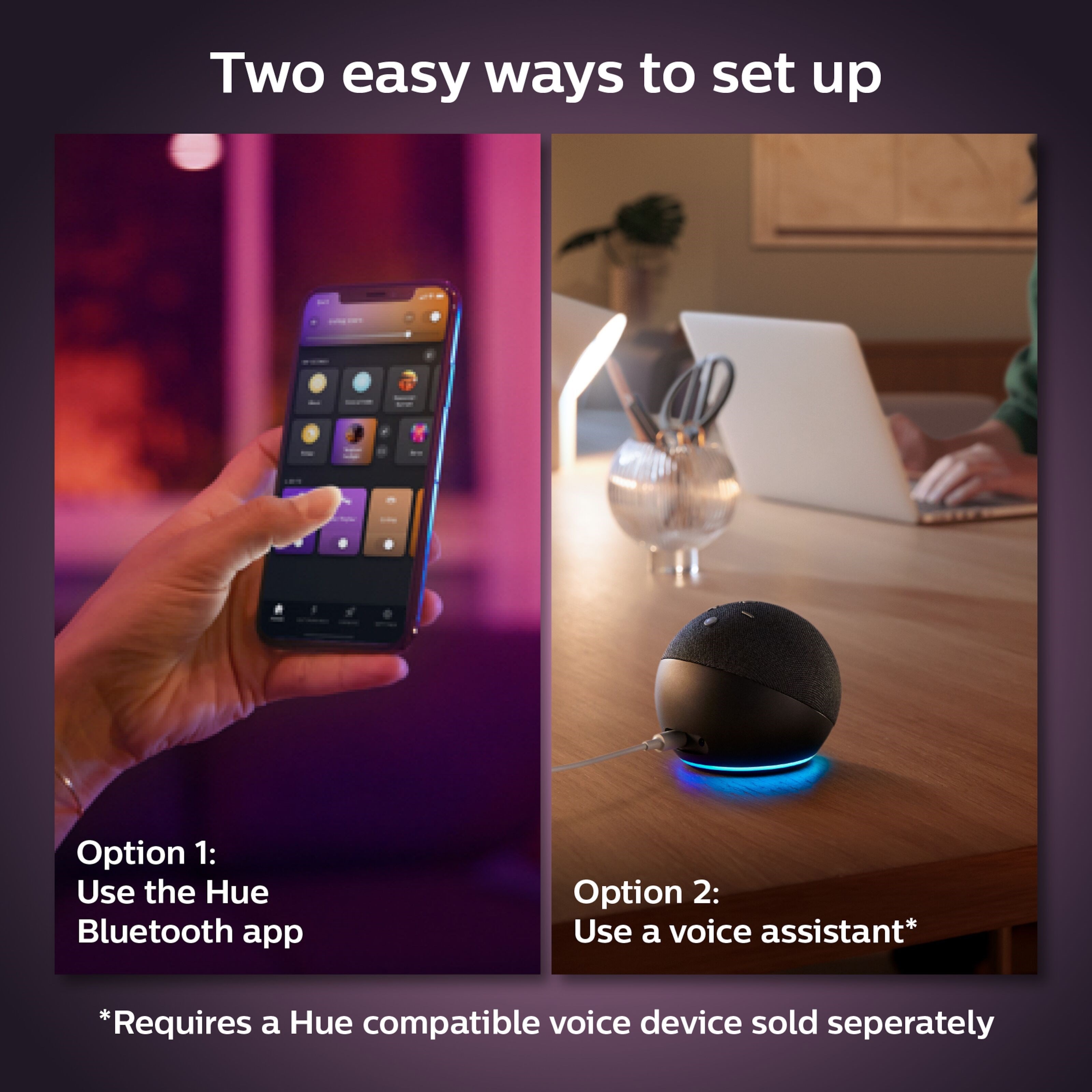 Philips Hue Color Ambiance Smart LED-pære E27 1100 lm 2-pk.