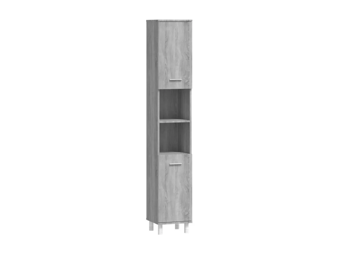 Armoire de bain Sonoma gris 30x30x179 cm Bois d'ingénierie