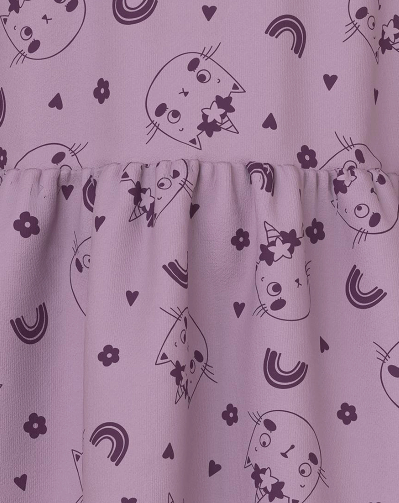 Langarmkleid NMFVILUBA CAT in lavender mist