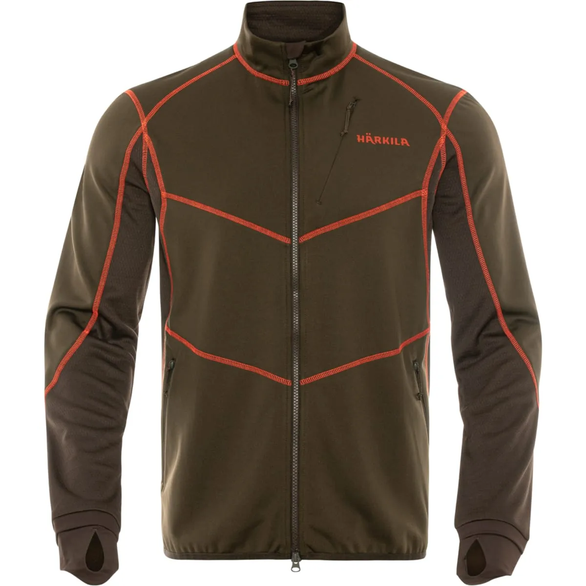Härkila Men's Scandinavian Fleece Jacket Willow Green/Shadow Brown