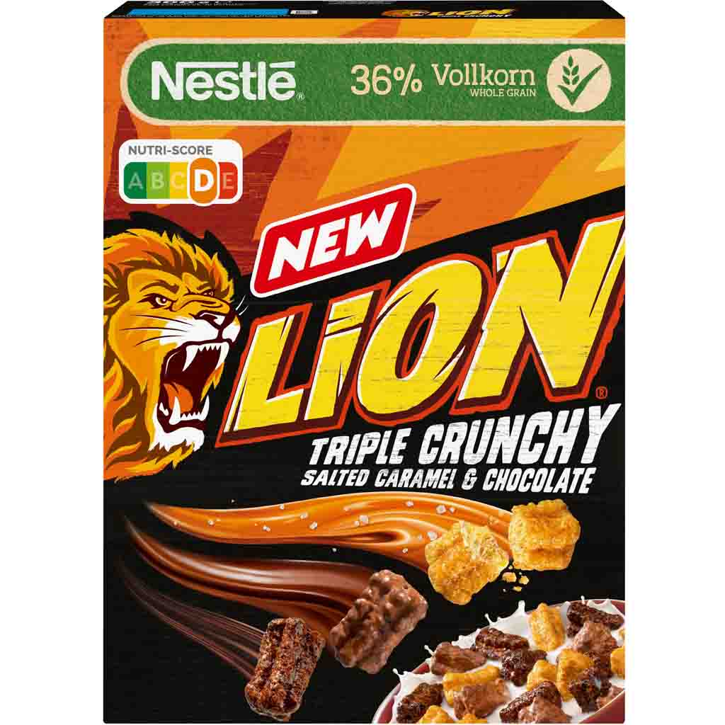 Nestle Lion Triple Crunchy Salted Caramel & Chocolate 300g MHD:30.6.25