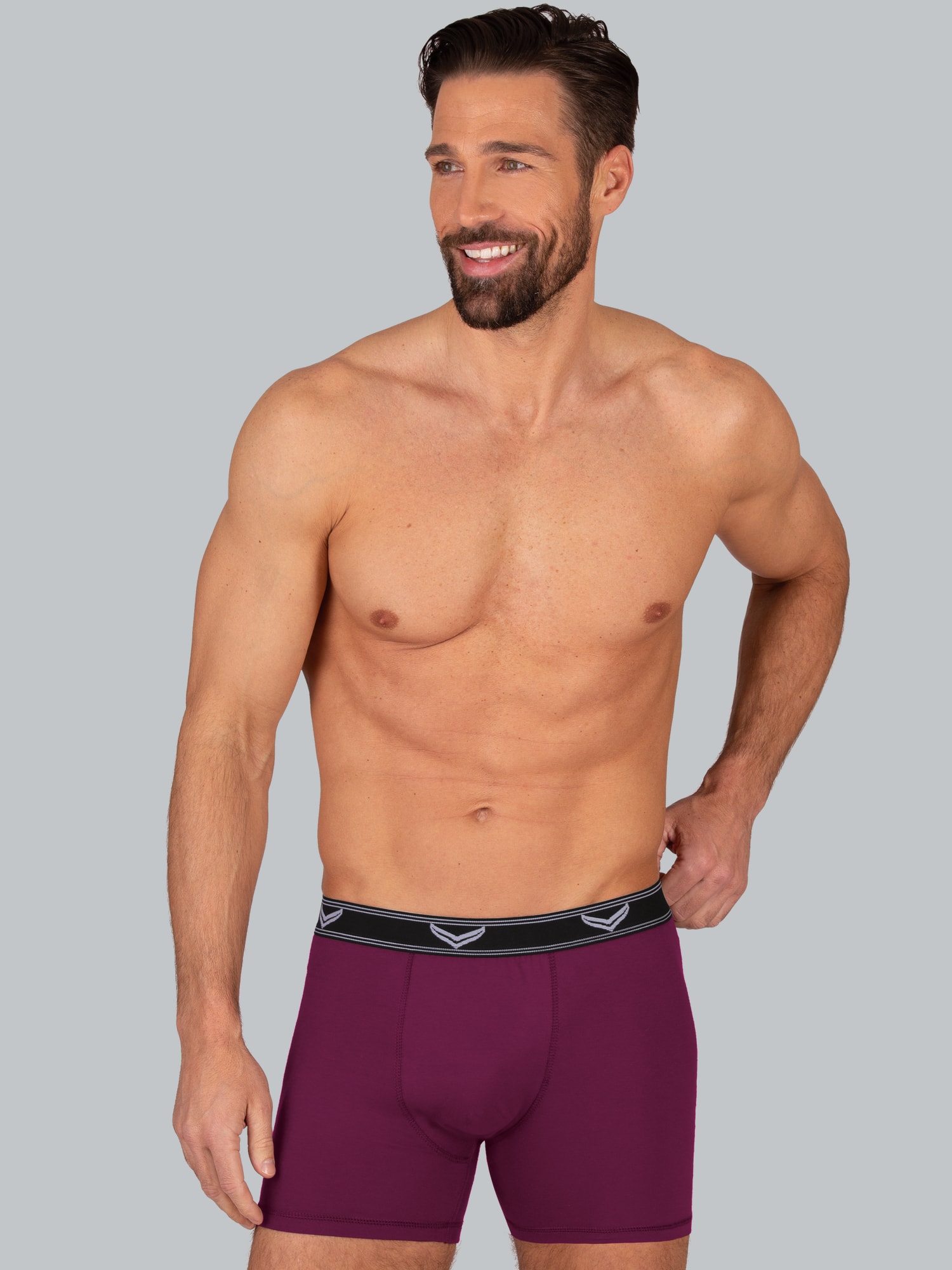 Pants aus Baumwolle/Elastan Sangria