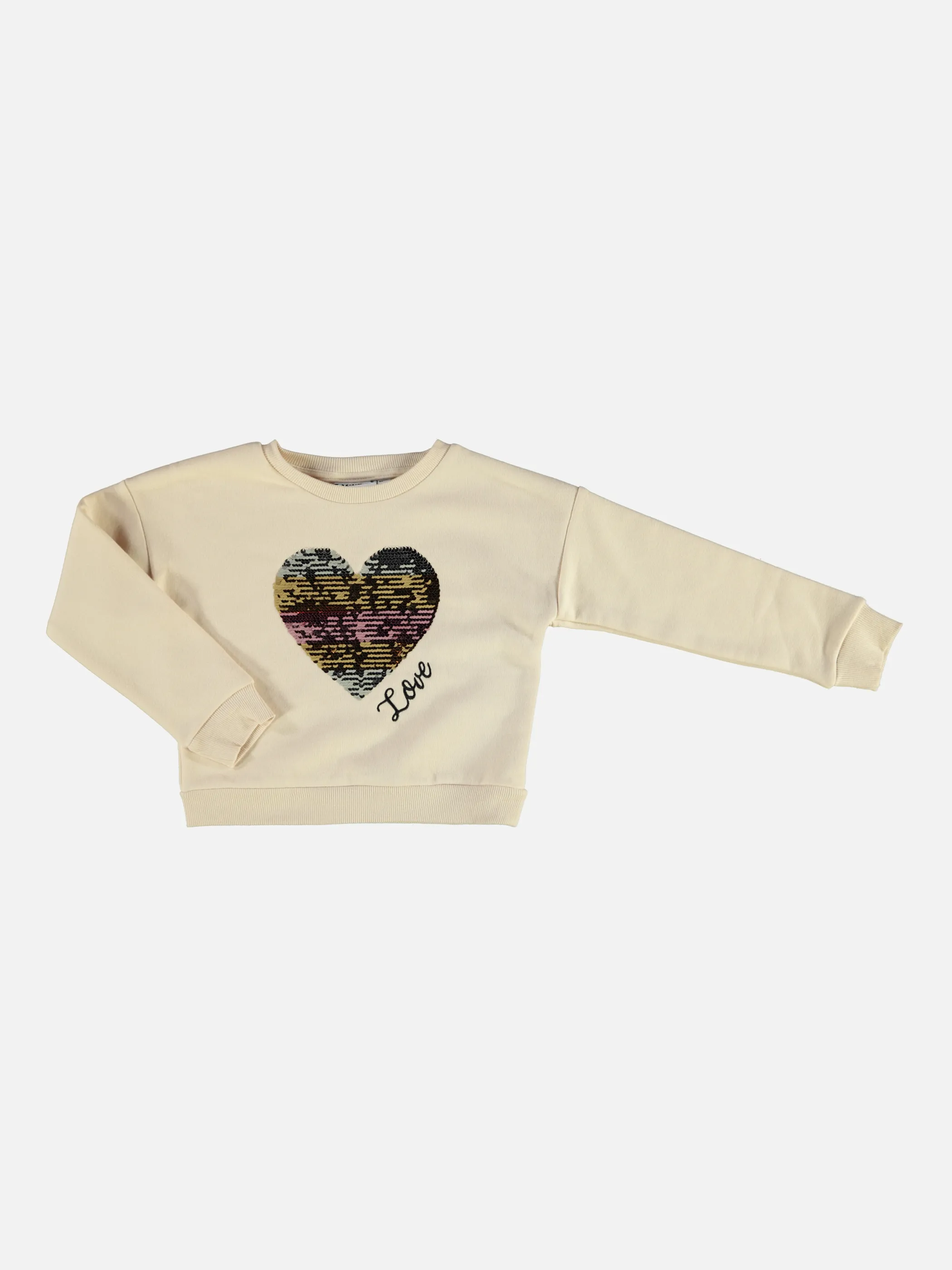 Mädchen Sweatshirt mit Pailletten Motiv
