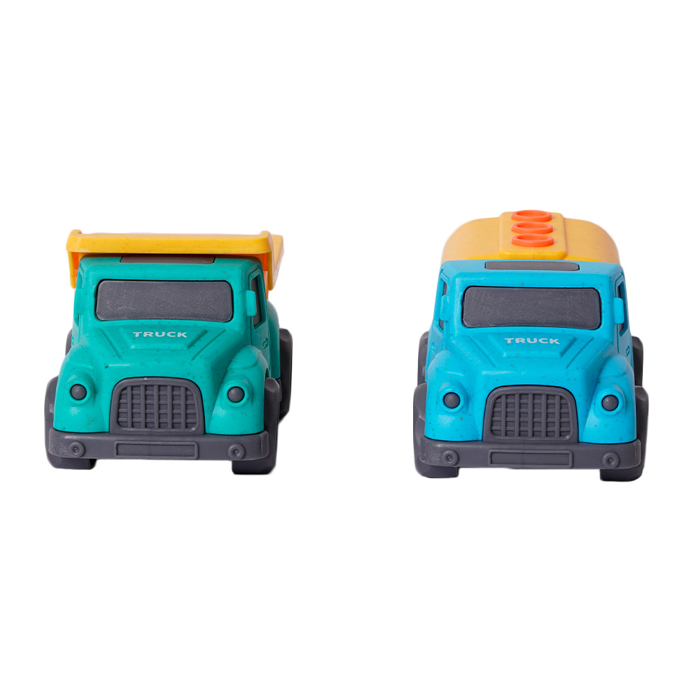 Speelgoedtopdeals BIOplastic Truckset Klein 3 (10,5 cm) – Duurzame Minivoertuigen voor Grote Avonturen