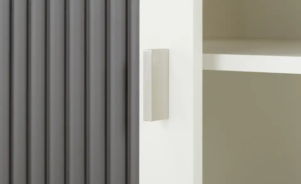 Jalousieschrank Euphrat 86 cm 69 cm Weiß, Graphit