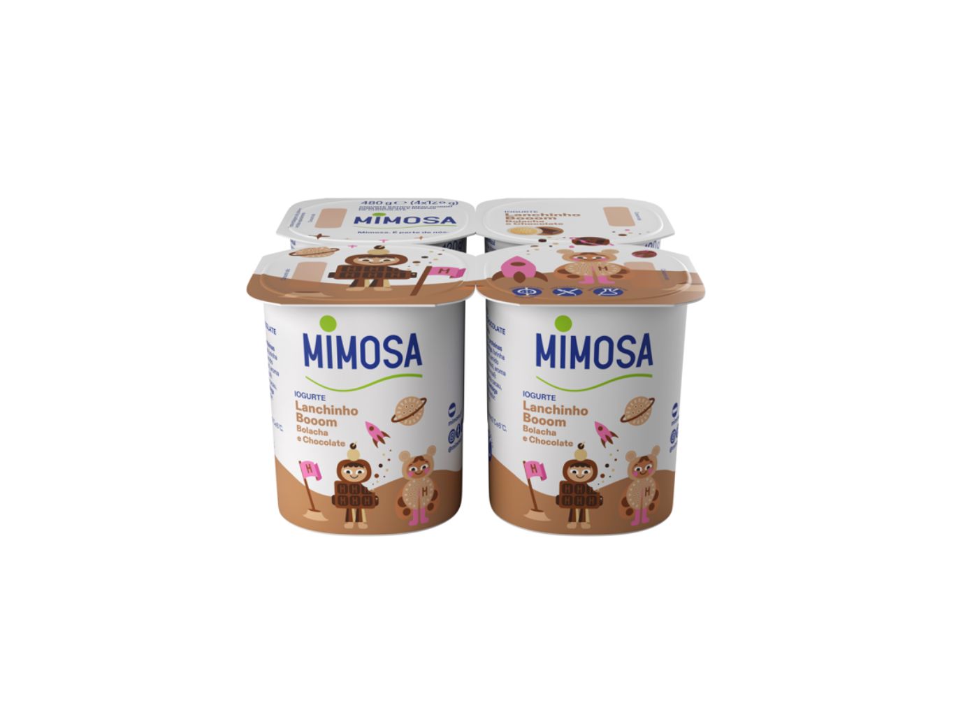 IOGURTE MIMOSA BOLACHA E CHOCOLATE 4X120 G