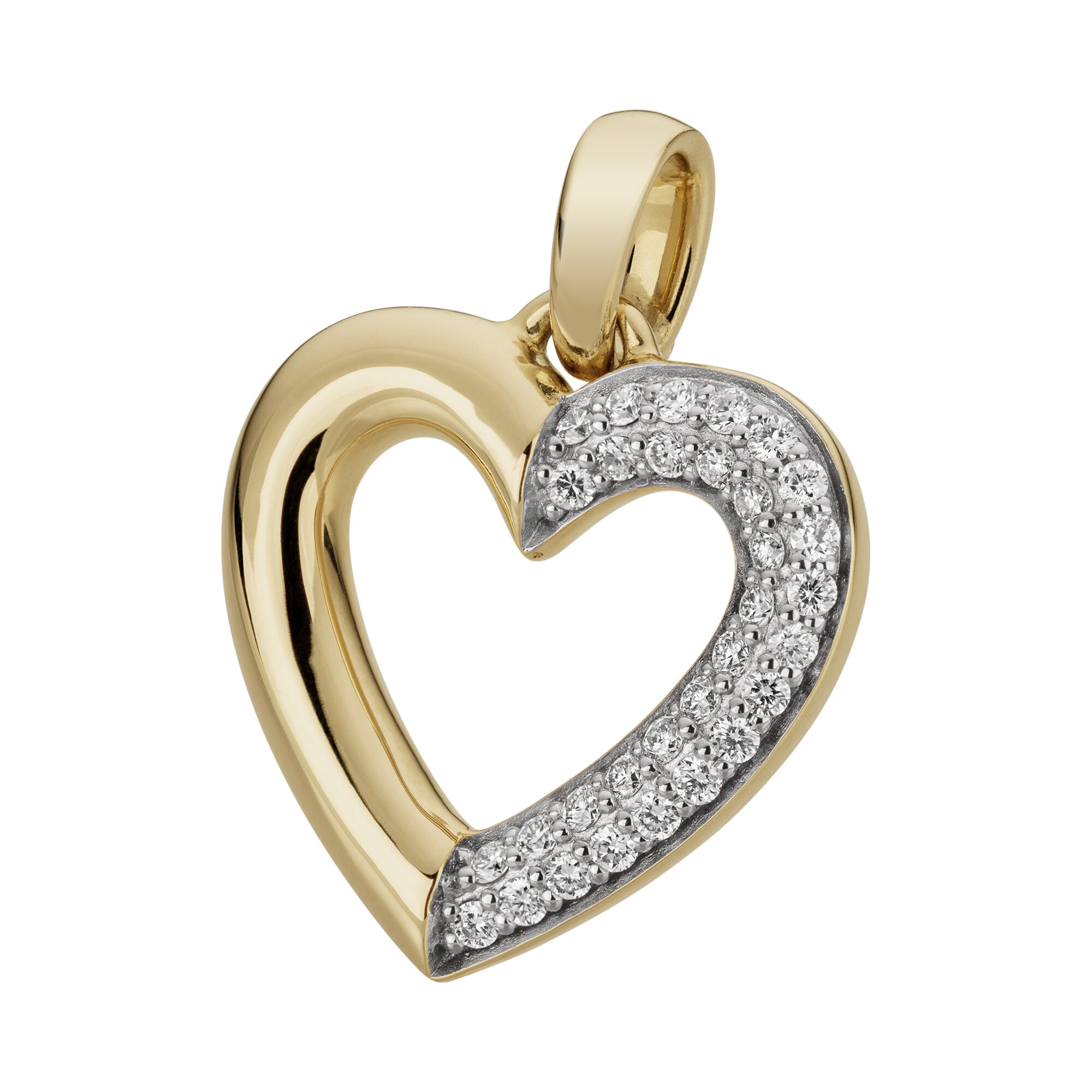 Orolino Anhänger Gold 585 Herz mit 31x Brillant zus. 0,25ct.