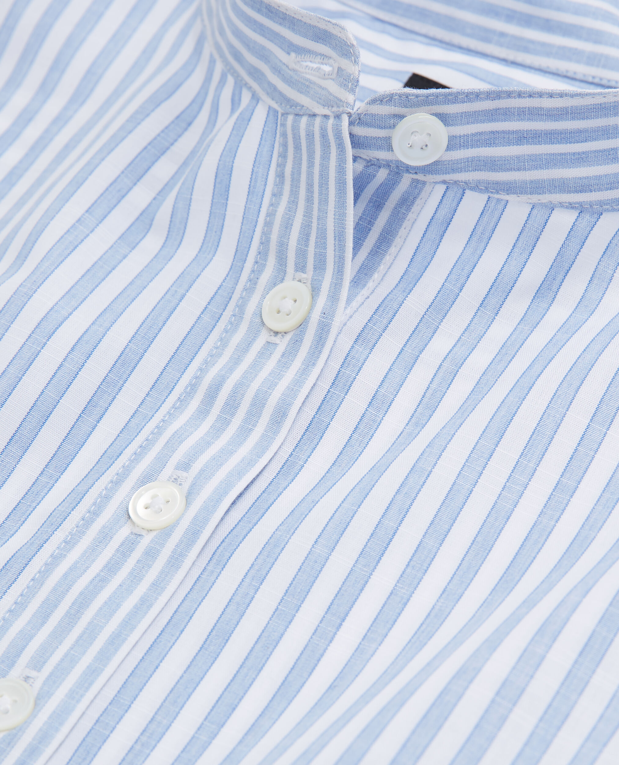 Chemise col officier à rayures