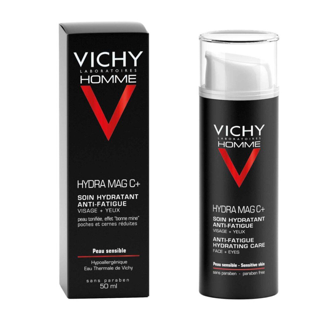 VICHY  Vichy Homme Hydra Mag C + Tratamento Hidratante Antifadiga Rosto + Olhos - 50ml