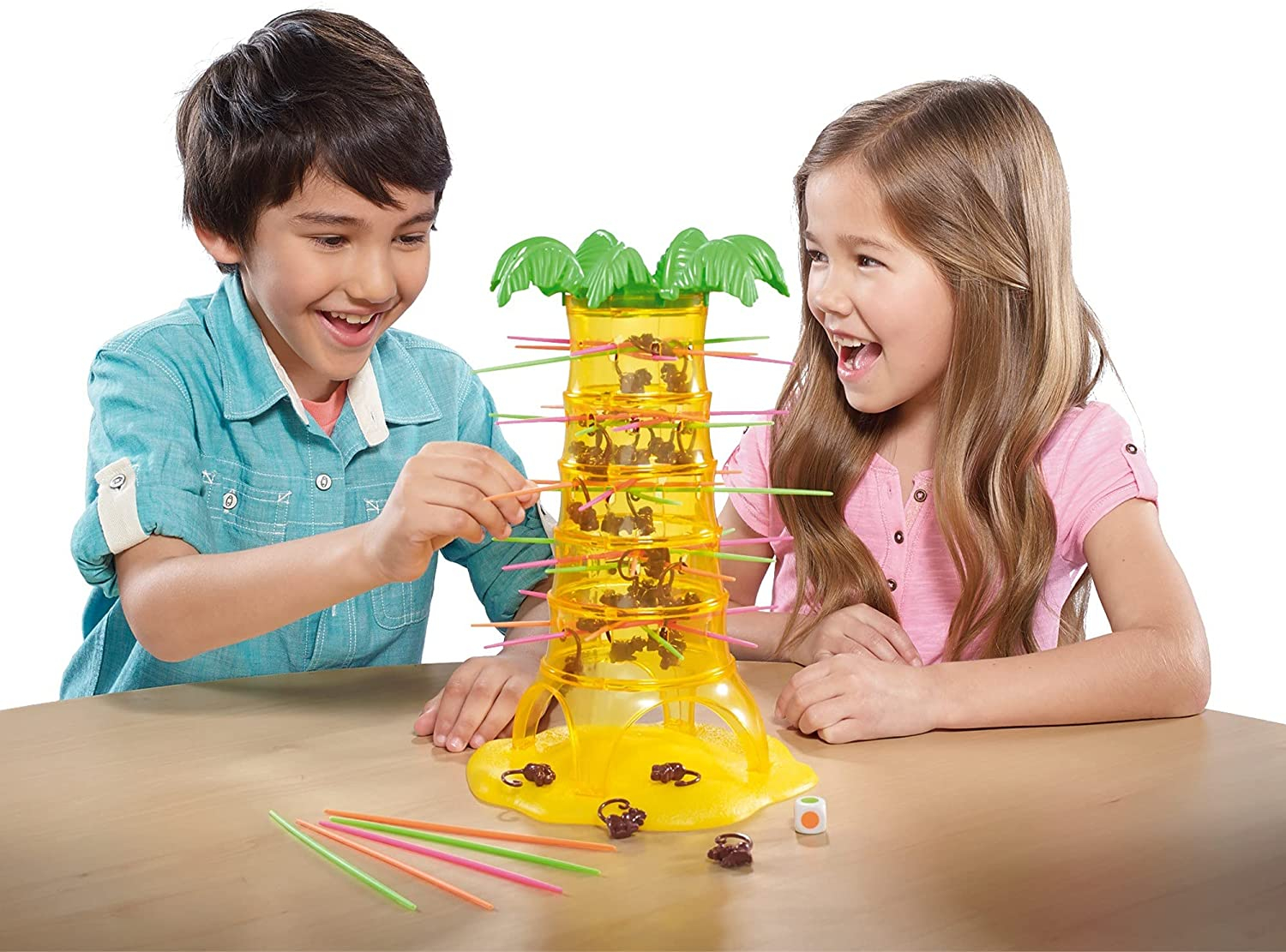 Lustiges Kinderspiel / Familienspiel Fallende Affen 2-4 Spieler Geschicklichkeit   Feinmotorik