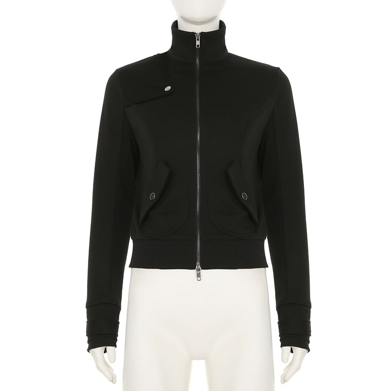 Amyway - Hoodie met rits en effen zakdetail
