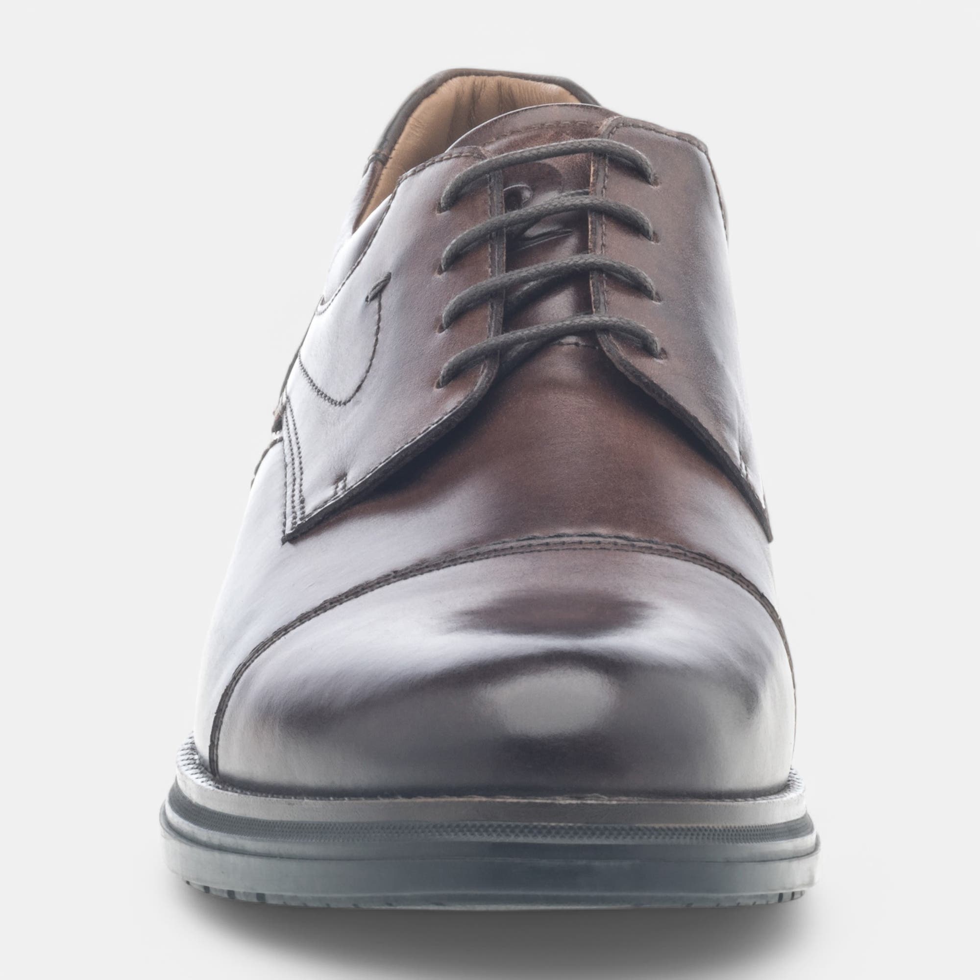 Derbies Homme en cuir marron