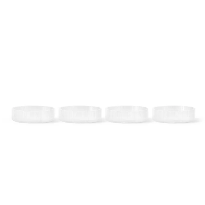 Ferm Living - Ripple Schale, frosted (4er-Set)