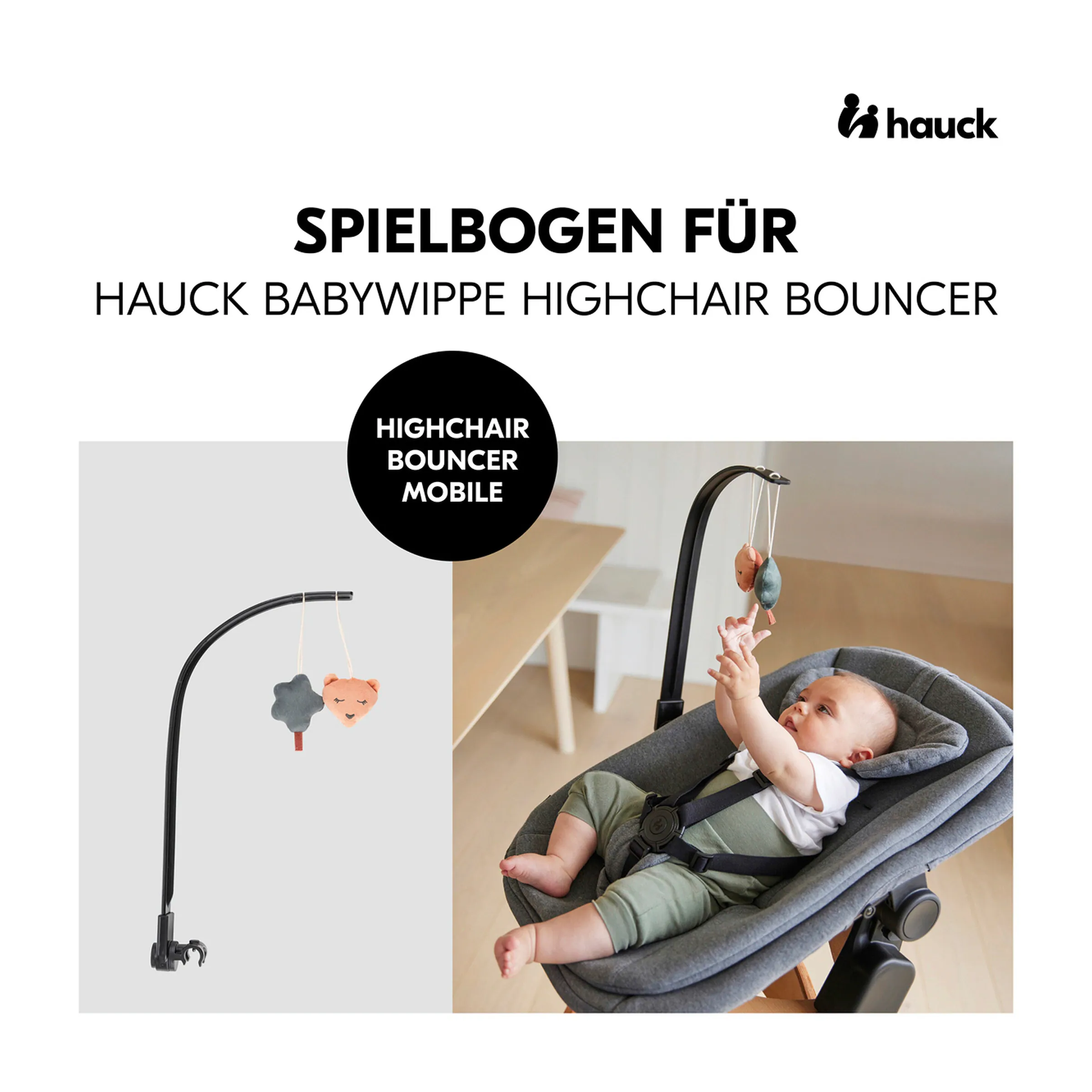 Hauck Spielbogen für Babywippe Highchair Bouncer 3in1