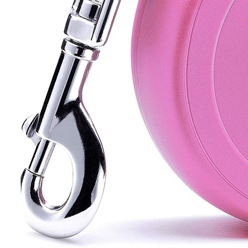 Nova guia extensível clássica para cães, rosa.