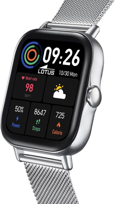 Lotus - Smartwatch - Zilver - 42,2x37,25 mm - Digitale Display