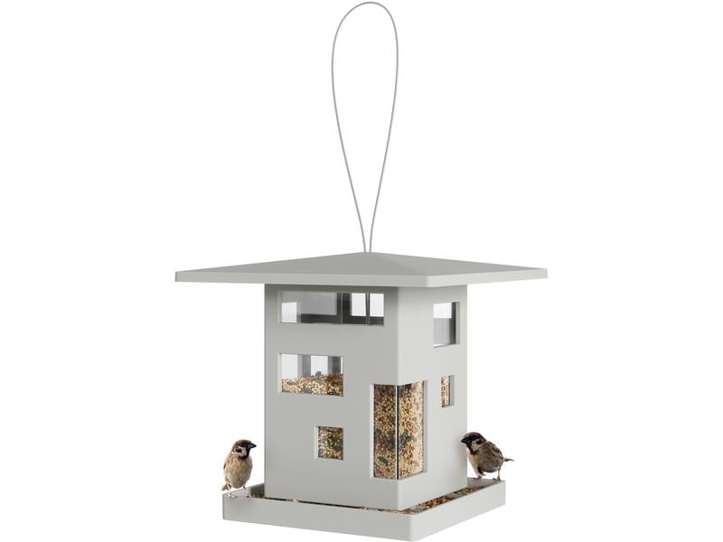 Umbra Futterspender Bird Cafe Grau Dekoratives Vogelfutter-Haus