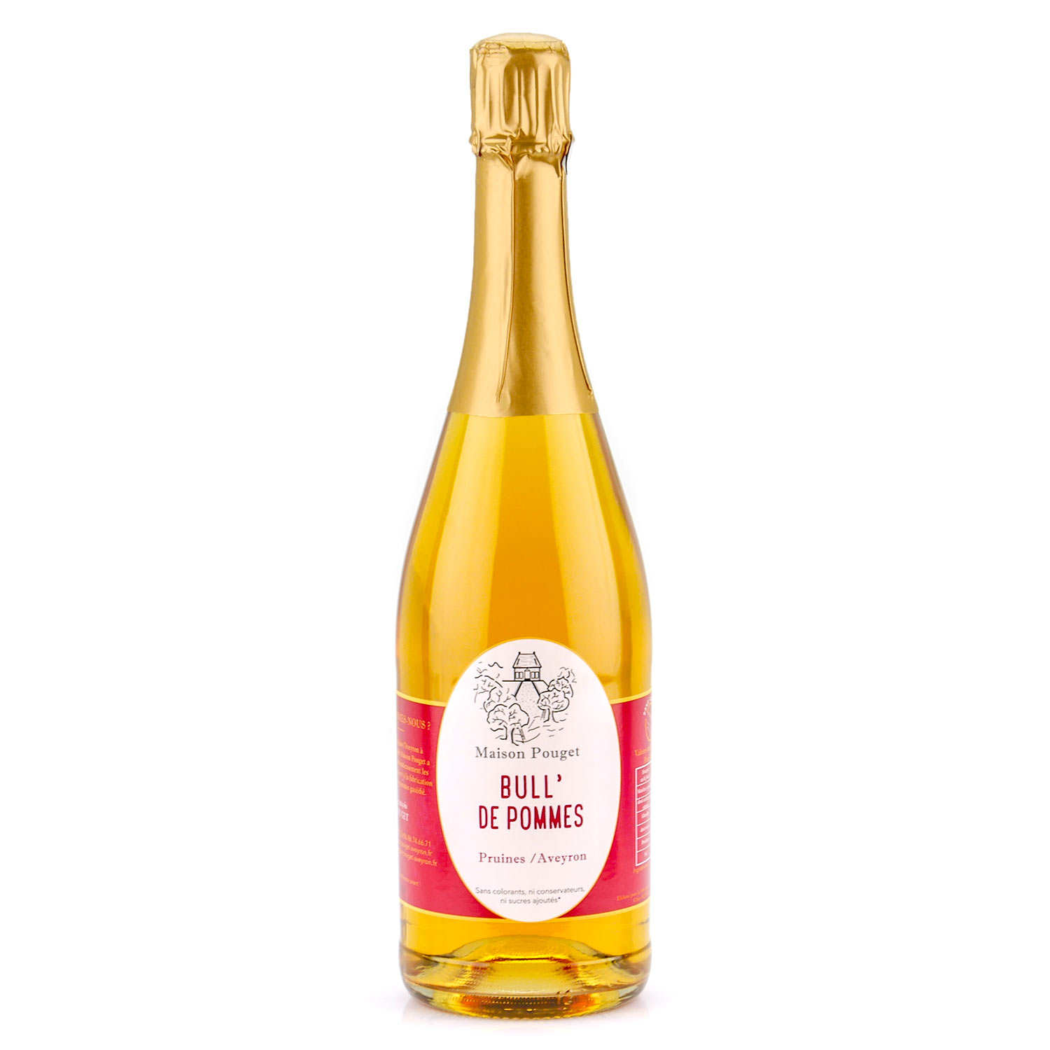 Jus de pommes pétillant sans alcool - Bull' de pommes