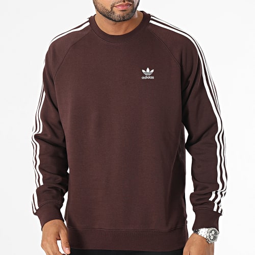 Sweat Crewneck A Bandes 3 Stripes IK8382 Marron