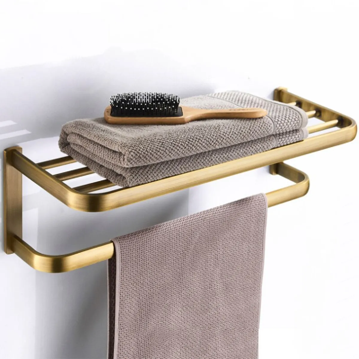 Universal Étagère de Salle de Bain Bronze - Noir/Rose