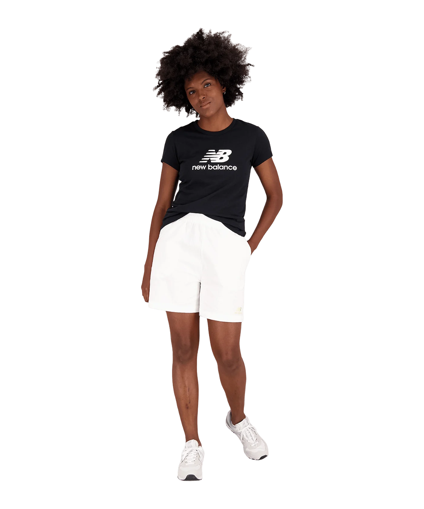 New Balance Essentials Logo T-Shirt Damen FBK