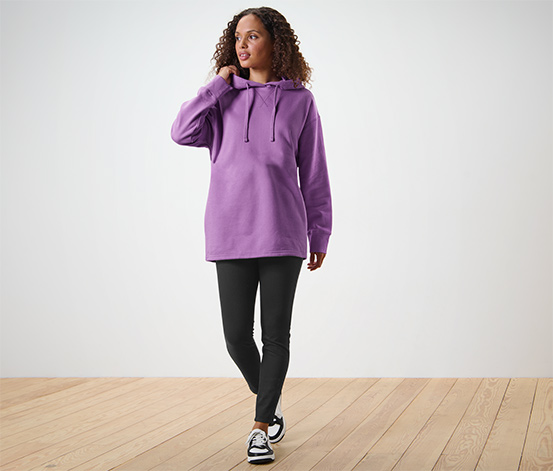 Langes Kapuzensweatshirt