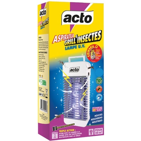 Désinsectiseur lampe U.V. Grill insectes Acto