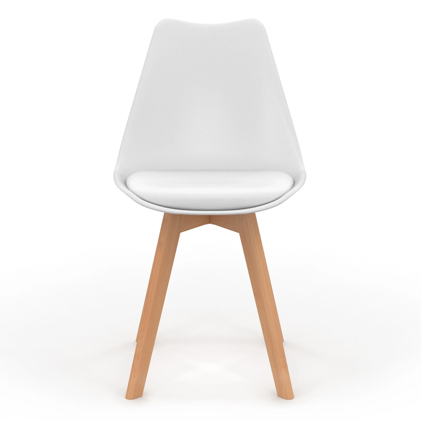 Lot de 6 chaises scandinaves SARA blanches pour salle à manger