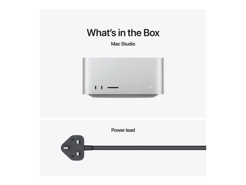 Apple Mac Studio - USFF M4 Max - RAM 36 GB - SSD 512 GB - Apple M4 Max 32-core - Gigabit Ethernet, 10 Gigabit Ethernet, 5 Gigabit Ethernet, 2.5 Gigabit Ethernet, IEEE 802.11ax (Wi-Fi 6E), Bluetooth 5.3 - macOS Sequoia 15.0 - skærm: ingen - sølv