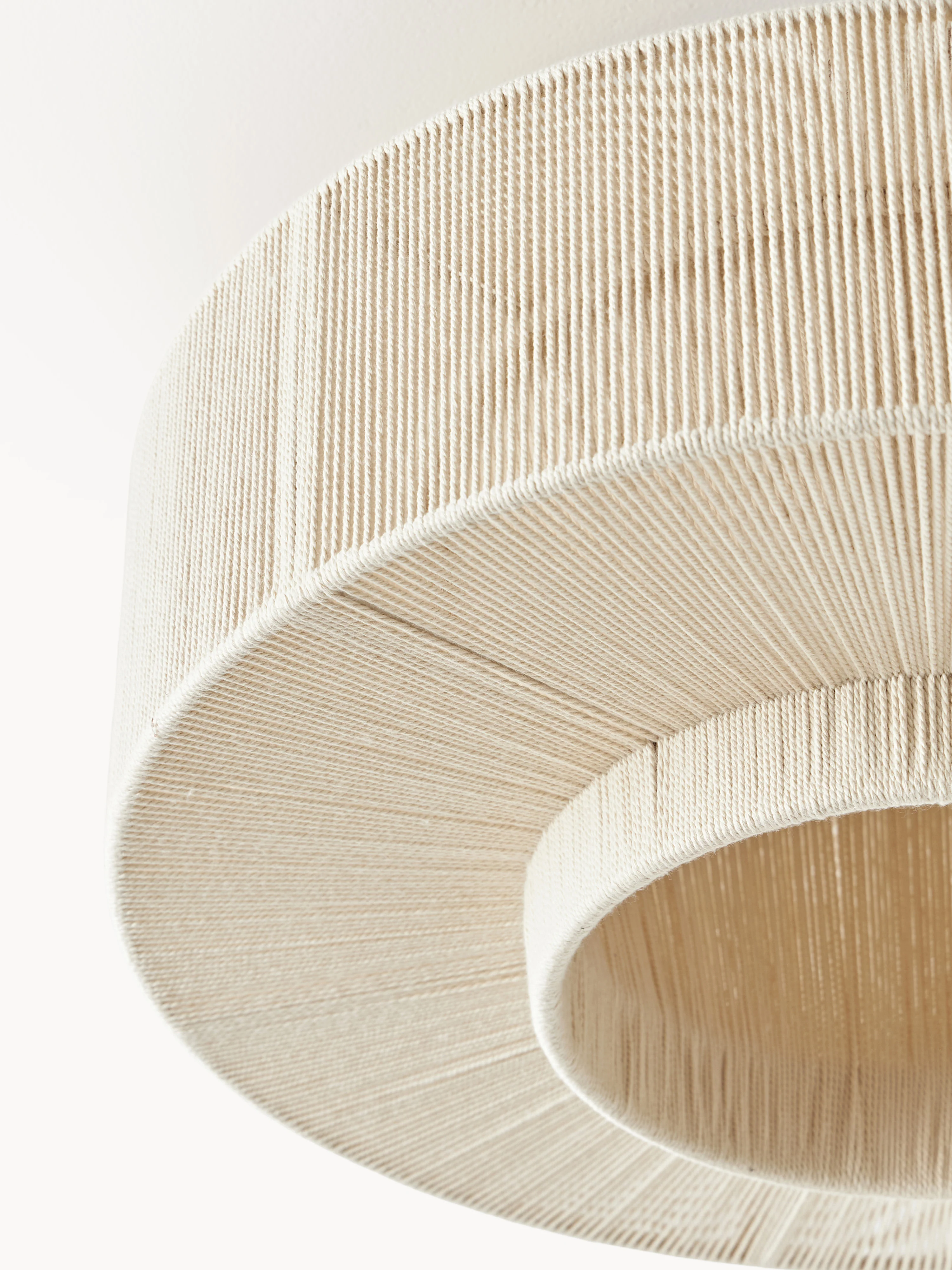Plafondlamp Lace van linnen draad