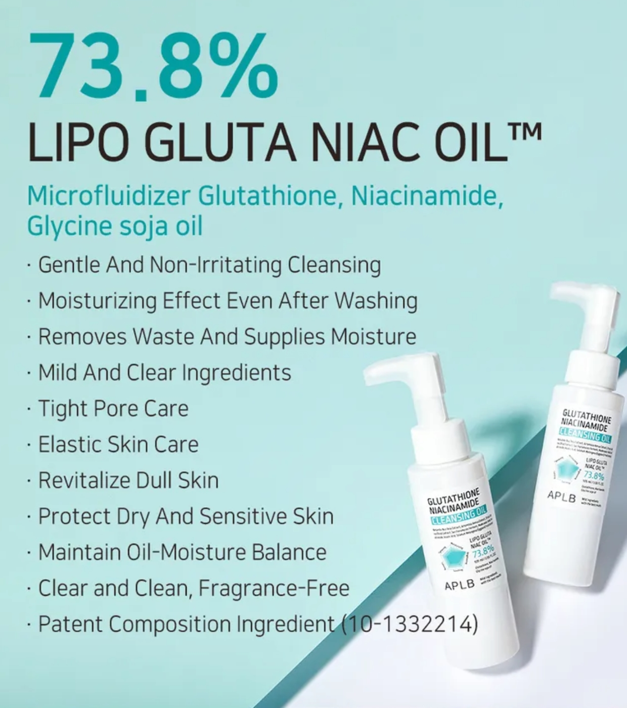 APLB - Óleo de Limpeza Facial Iluminador Glutathione Niacinamide