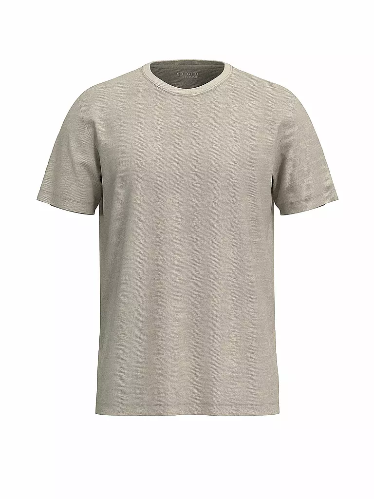 SELECTED T-Shirt SLHASPEN beige
